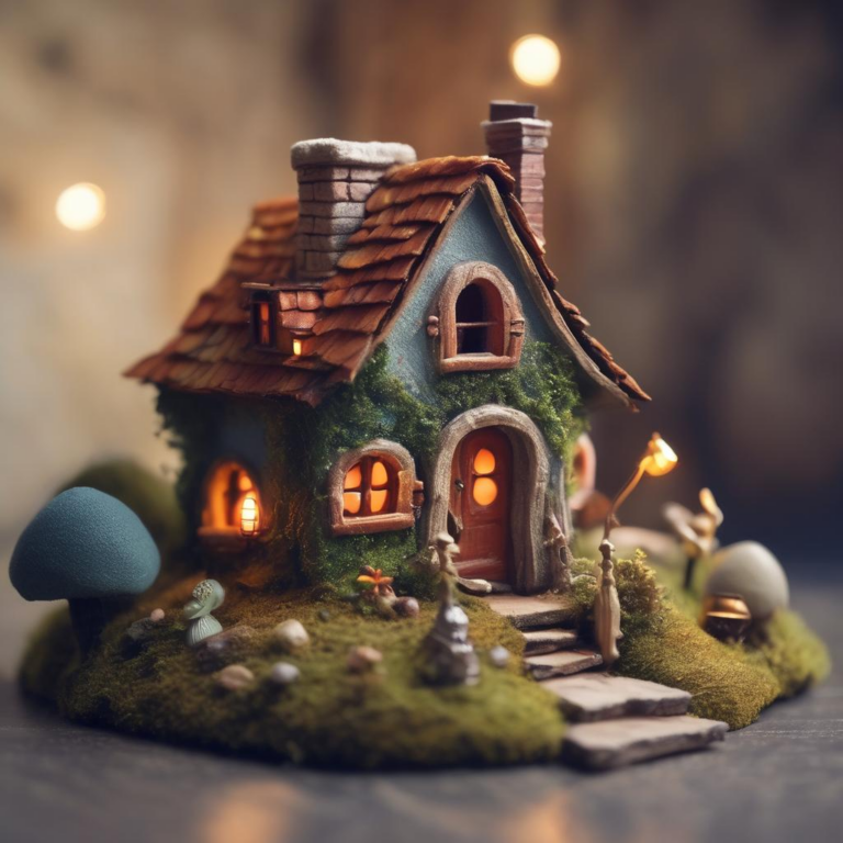 Wichteltür Miniatur Dekoration für festliche Raumgestaltung